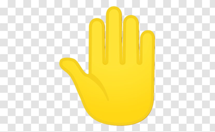 Yellow Background - Safety - Gesture Glove Transparent PNG