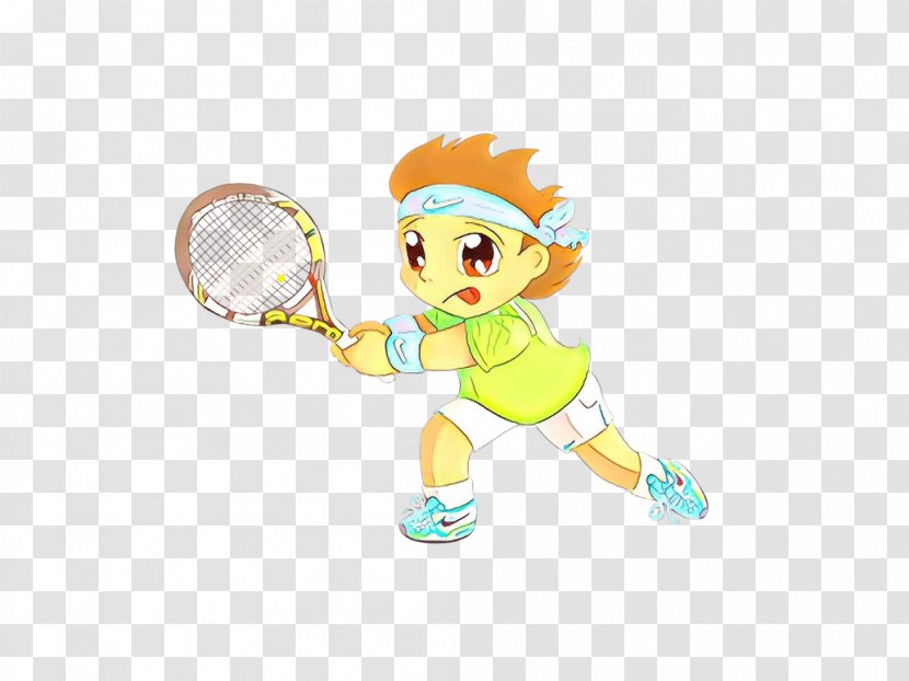 Cartoon Tennis Player Racket Racquet Sport - Fictional Character Badminton Transparent PNG