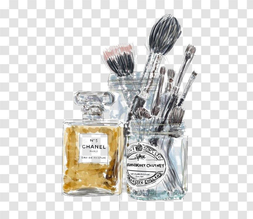 Chanel No. 5 Perfume Cosmetics Coco - Fashion - And Make-up Brushes Transparent PNG