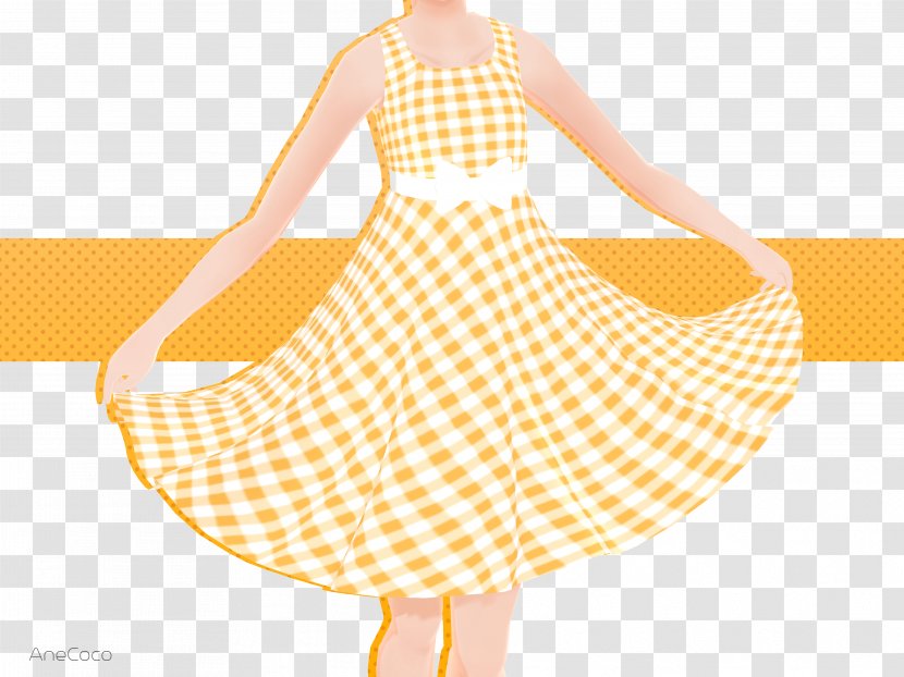 Sundress Polka Dot Clothing MikuMikuDance - Joint - Dress Transparent PNG
