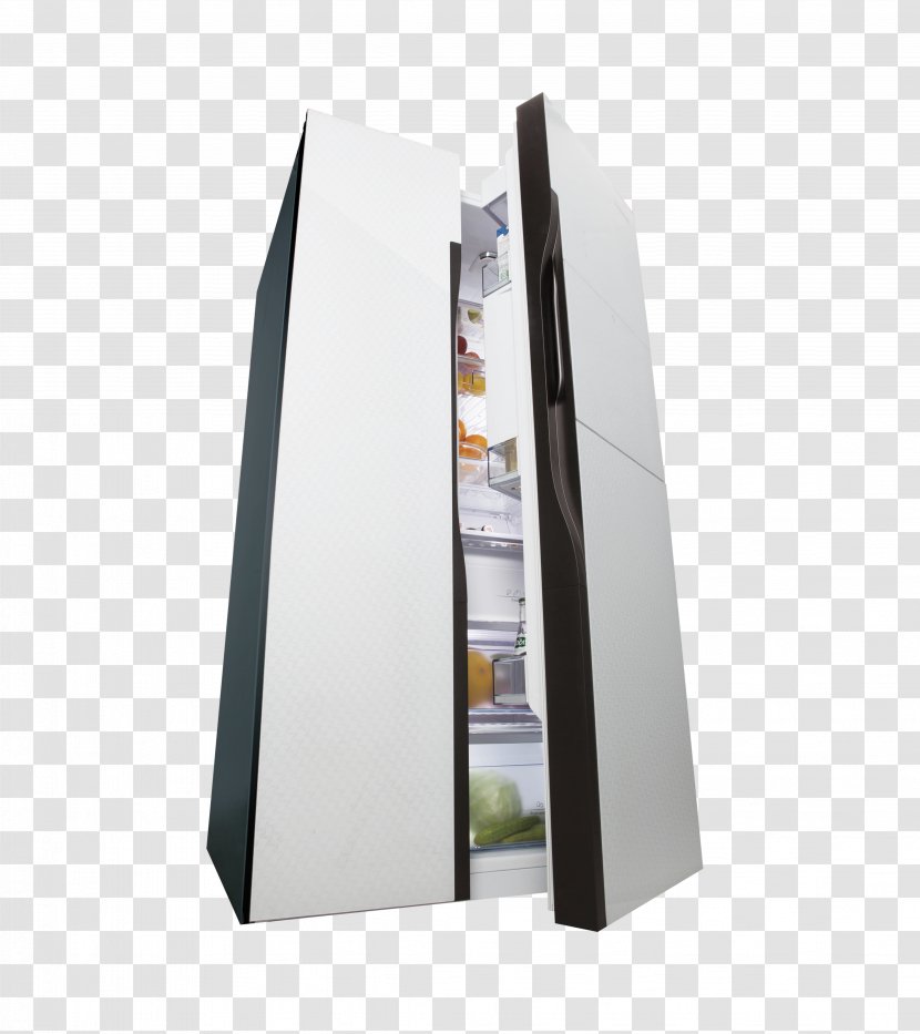 Refrigerator Home Appliance - Look Up At The Door To Transparent PNG