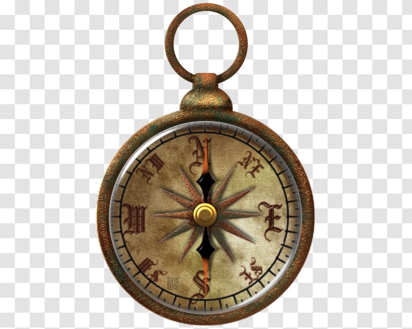 01504 Bronze Clock - Compas Transparent PNG