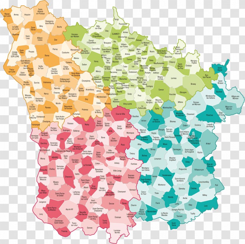 Chinon Nevers Departments Of France Pays De La Loire Regions - Map - Juis Transparent PNG