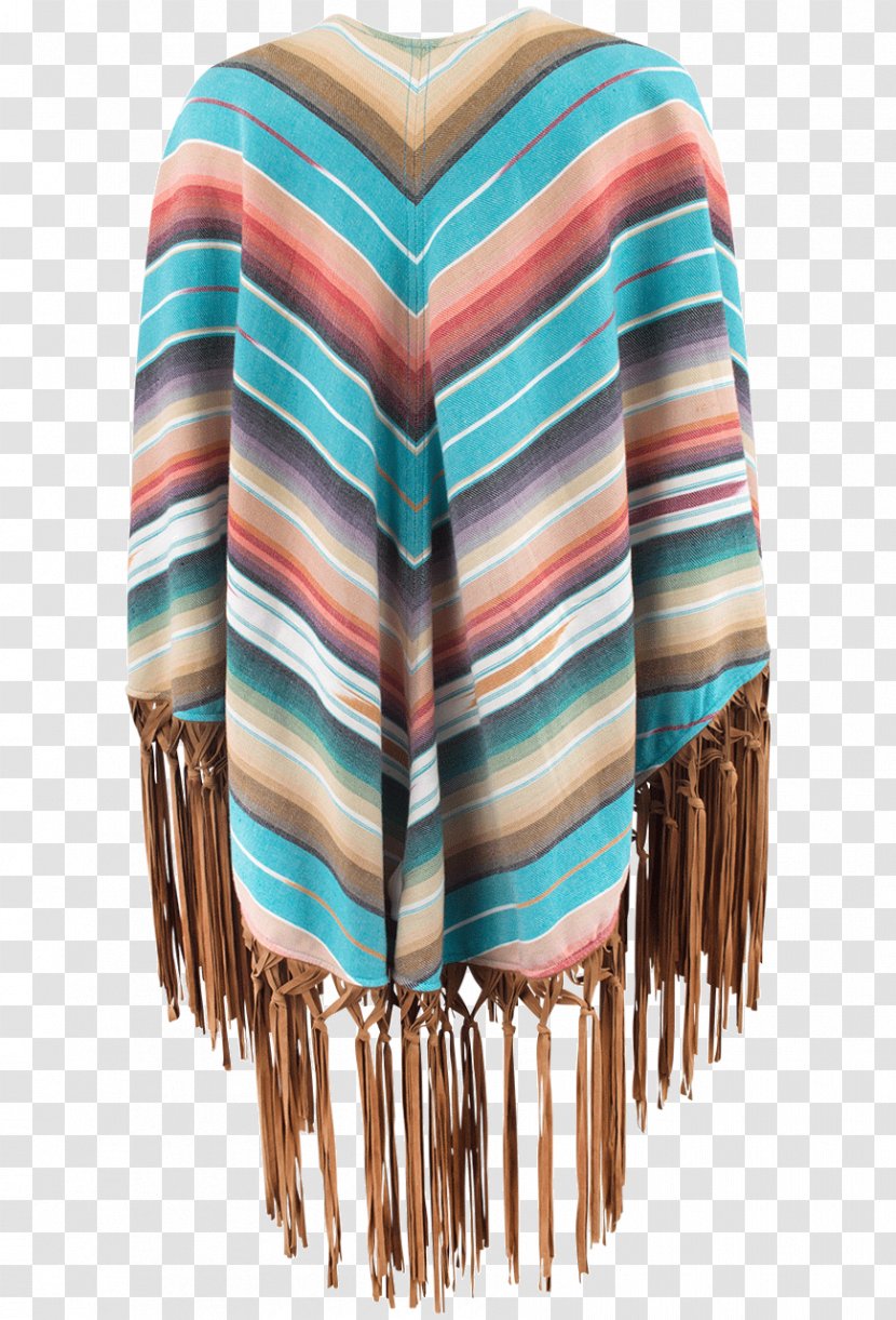 Poncho Neck Turquoise - Pinto Ranch Transparent PNG