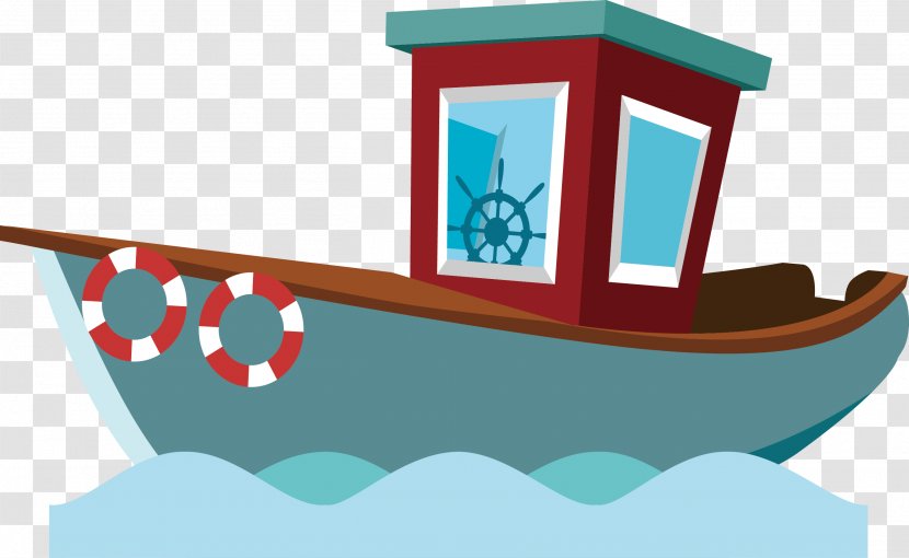 Cartoon Fishing Vessel Boat - Animation - Fisherman Transparent PNG