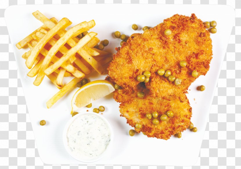 French Fries Crispy Fried Chicken Nugget Schnitzel Fingers - Fast Food - Junk Transparent PNG