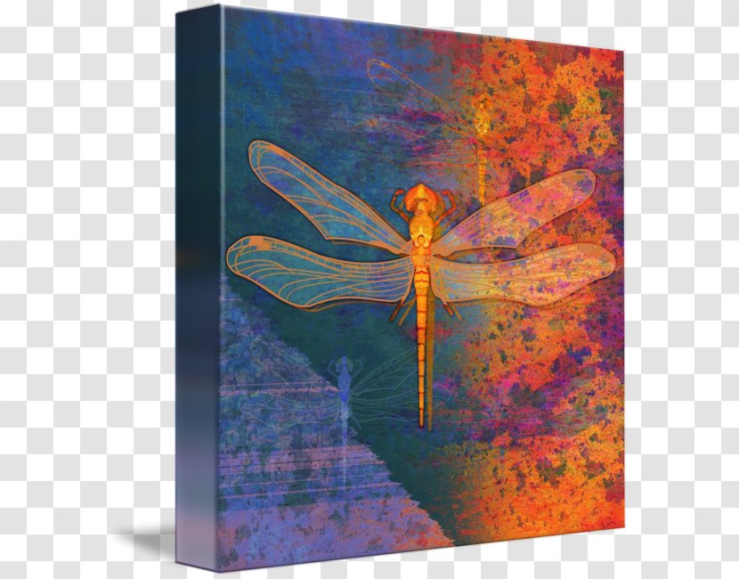Insect Modern Art Gallery Wrap Pollinator - Printmaking - Dragon Fly Transparent PNG