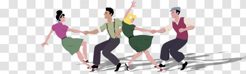 Lindy Hop Swing Dance Rock And Roll - Standing - Art Transparent PNG