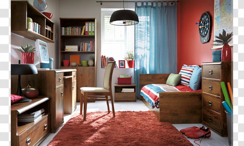 Indiana Furniture Black Red White Living Room - Bed Transparent PNG