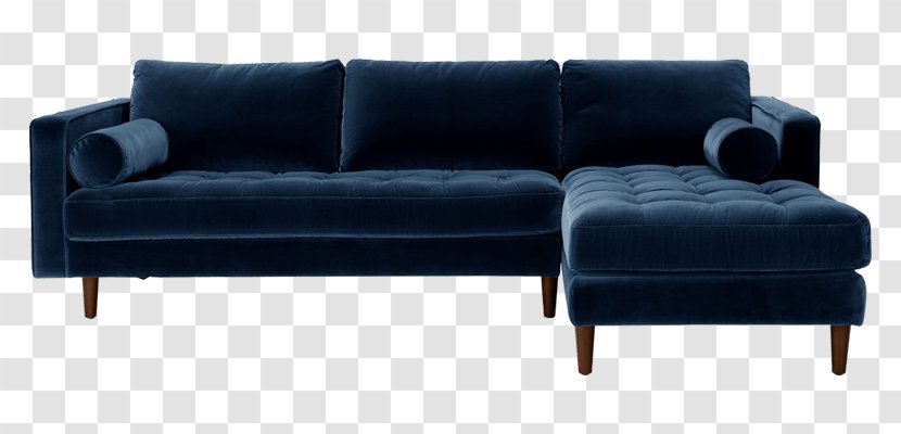 Couch Tufting Chair Velvet Furniture - Blue - L SOFA Transparent PNG