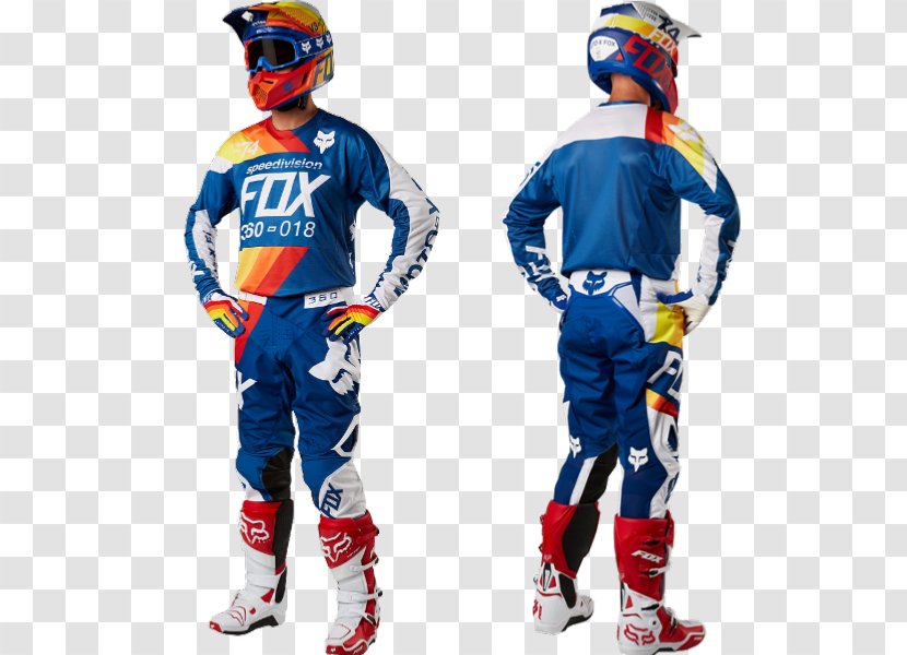 Fox Racing Uniform Clothing Motocross Blue - Electric - Race Promotion Transparent PNG