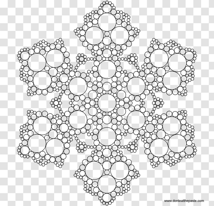 Koch Snowflake Coloring Book Mandala - Textile Transparent PNG
