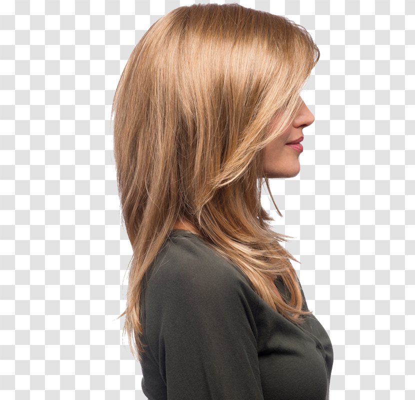 Blond Wig Hair Coloring Layered Transparent PNG