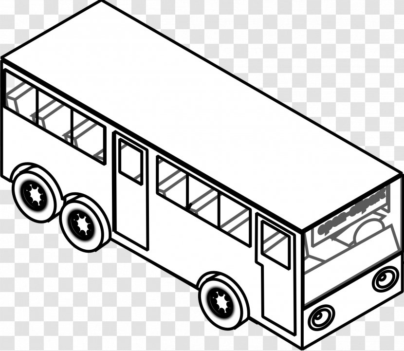 Airport Bus School Black And White Clip Art - Subway Clipart Transparent PNG