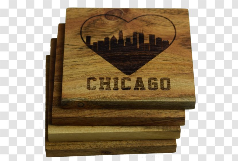 Wood I Love Chicago /m/083vt Coasters Varnish - Brand Transparent PNG