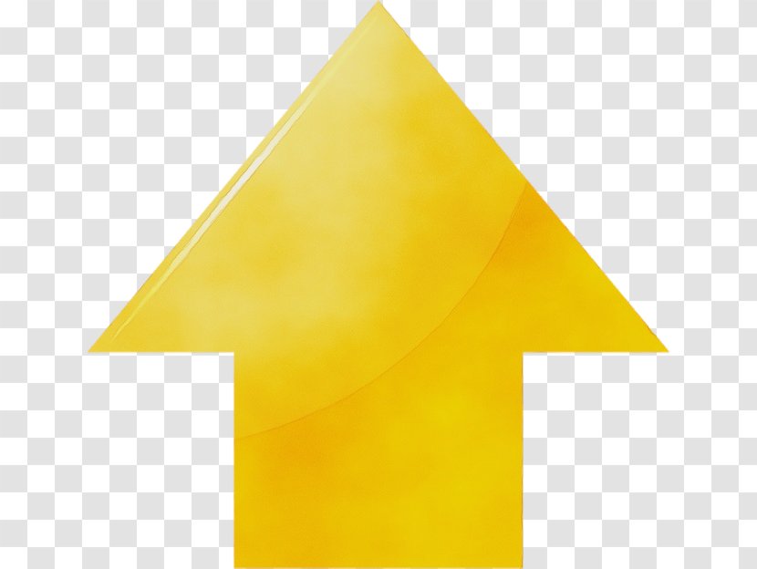 Yellow Triangle Paper Transparent PNG