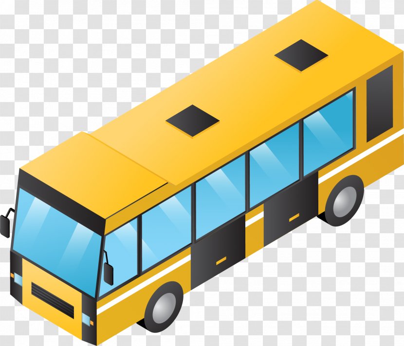 Bus Rail Transport Taxi Train Tram - Model Car - Vector Yellow Transparent PNG