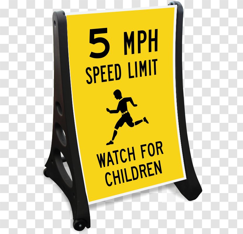 Slow Children At Play Traffic Sign - Child Transparent PNG
