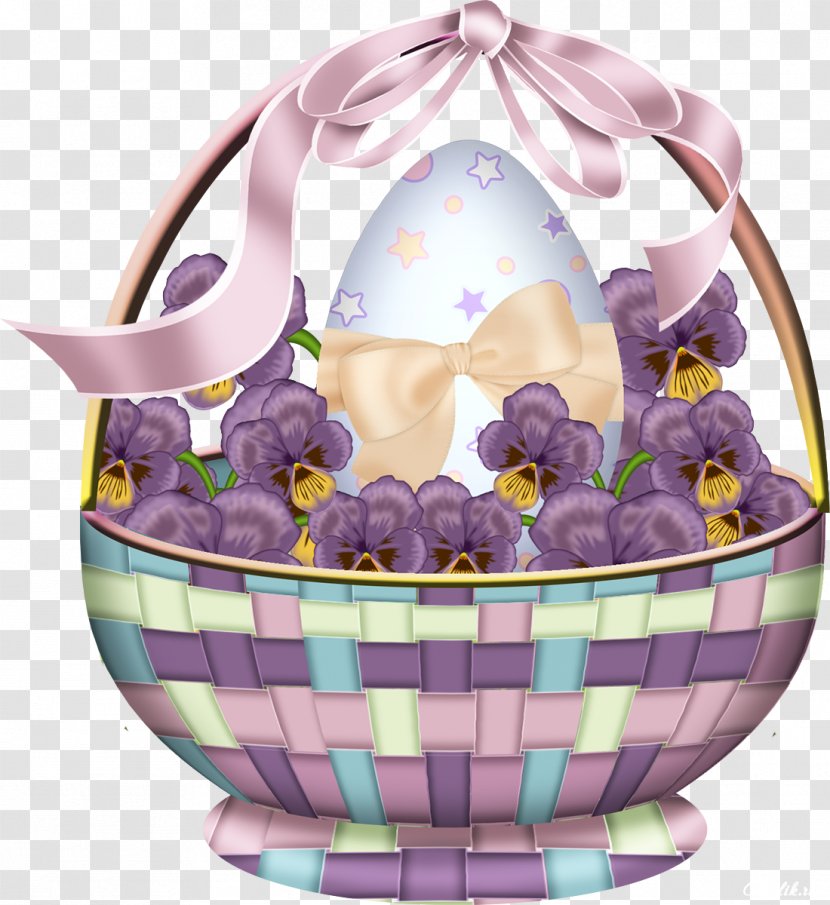Food Gift Baskets Easter Egg - Purple - Basket Transparent PNG