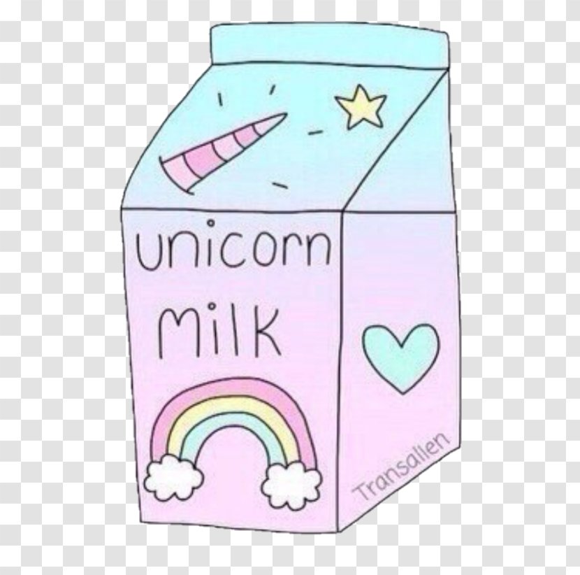 Unicorn Milk Drawing Frappuccino - Horn Transparent PNG