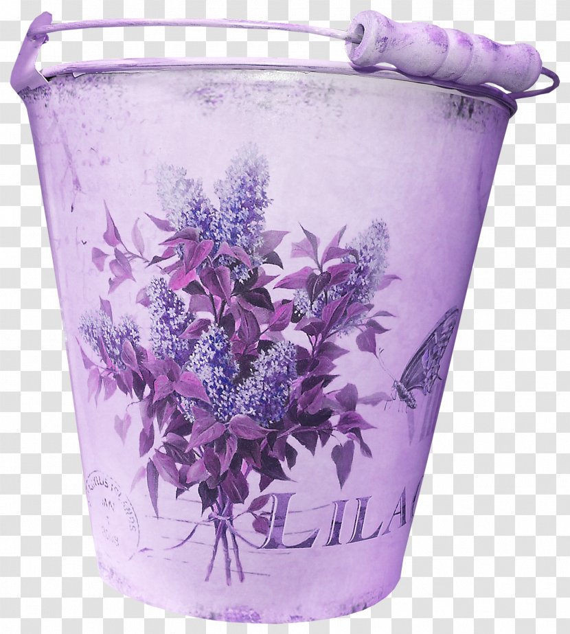 Bucket Purple Paper Photography - Flowers Printing Transparent PNG