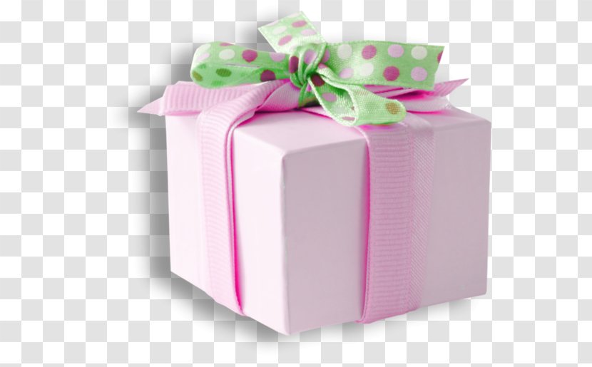 Gift Box Pink Ribbon - Dot Bow Green Transparent PNG
