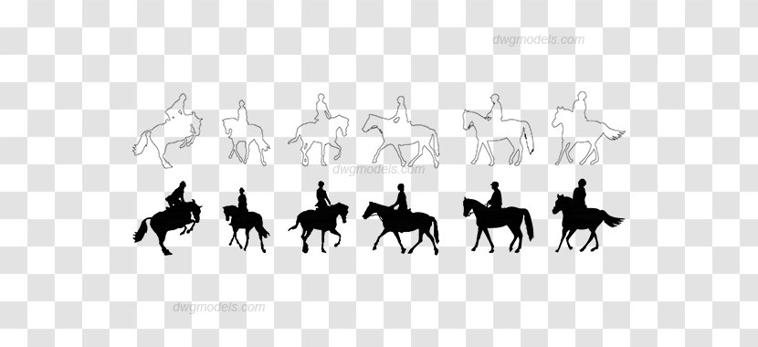Mustang .dwg Computer-aided Design AutoCAD Drawing - Pack Animal Transparent PNG
