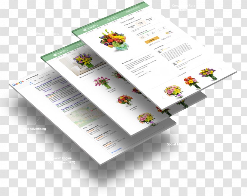 Digital Marketing Floristry Flower Business Plan - Sales - Online Paper Store Transparent PNG