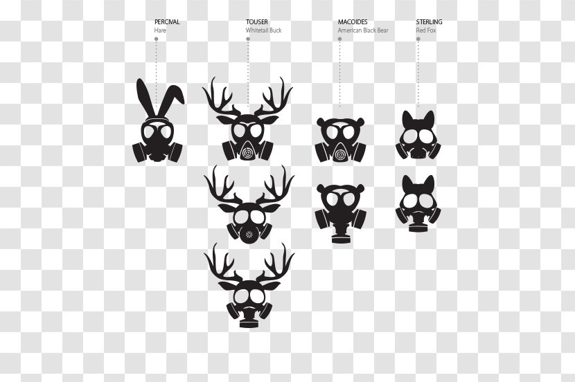 Reindeer Antler Horn White Font - Deer Transparent PNG