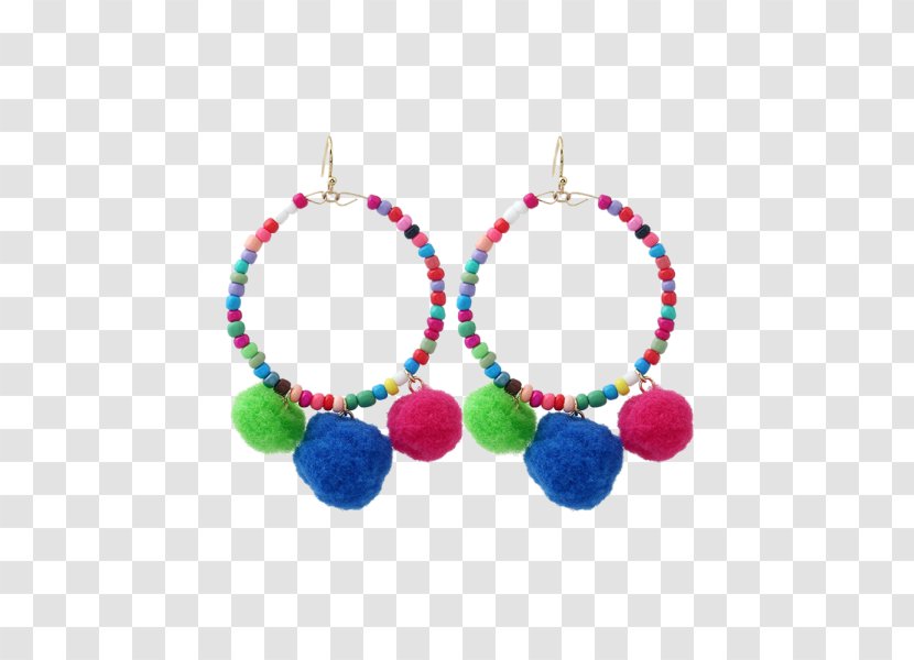 Earring Necklace Bead Pom-pom Jewellery Transparent PNG