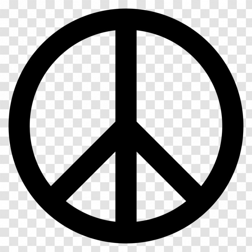Peace Symbols Clip Art - Black And White - Symbol Transparent PNG