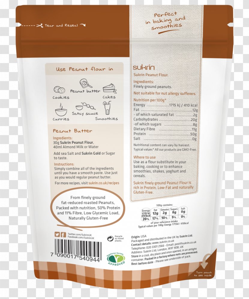 Raw Foodism Peanut Flour - Food - Kernel Transparent PNG