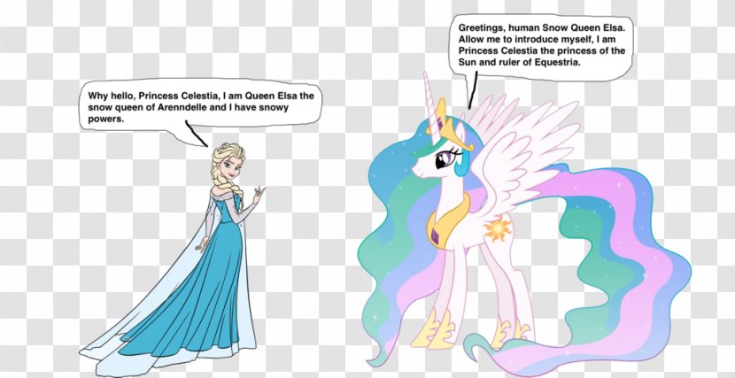 Homo Sapiens Princess Celestia Elsa The Snow Queen Art - Silhouette Transparent PNG