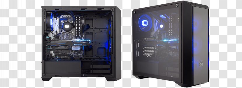 Computer Cases & Housings Power Supply Unit ATX Cooler Master MasterBox Pro 5 RGB Mid-Tower Case Tempered Glass - Show Off Light Transparent PNG