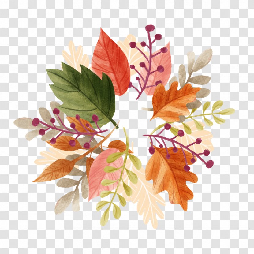 Vector Graphics Image Autumn Painting - Leaf Transparent PNG