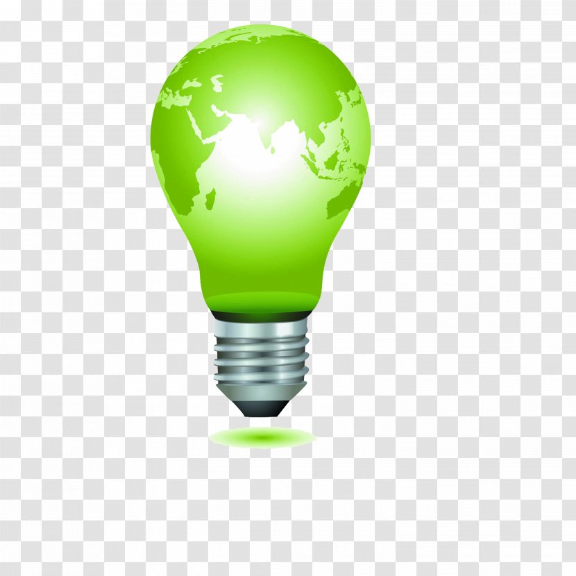 Incandescent Light Bulb Stock Photography Clip Art - Green Transparent PNG