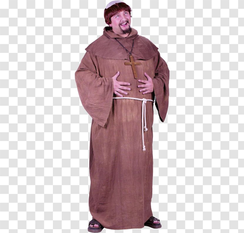 Friar Tuck Costume Robe Monk Clothing - Sleeve - Medieval Clothes Transparent PNG