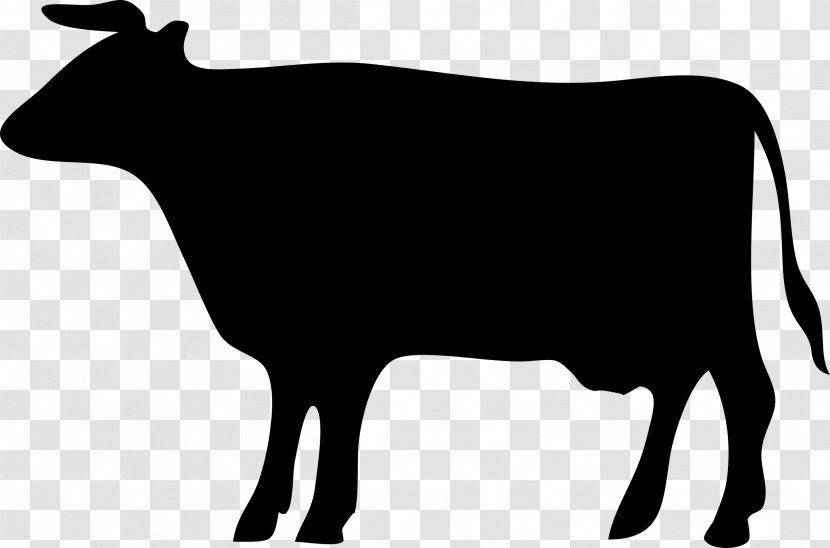 Beef Cattle Dairy Silhouette Clip Art - Cow - Taurus Clipart Transparent PNG