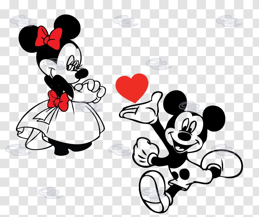 Mickey Mouse Minnie Coloring Book - Silhouette - Heart Flyer Transparent PNG