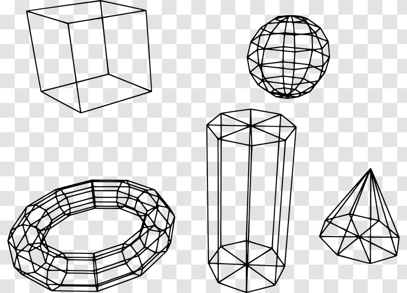 Wire-frame Model Polygon Mesh 3D Computer Graphics Three-dimensional Space - Cube - Vector Transparent PNG