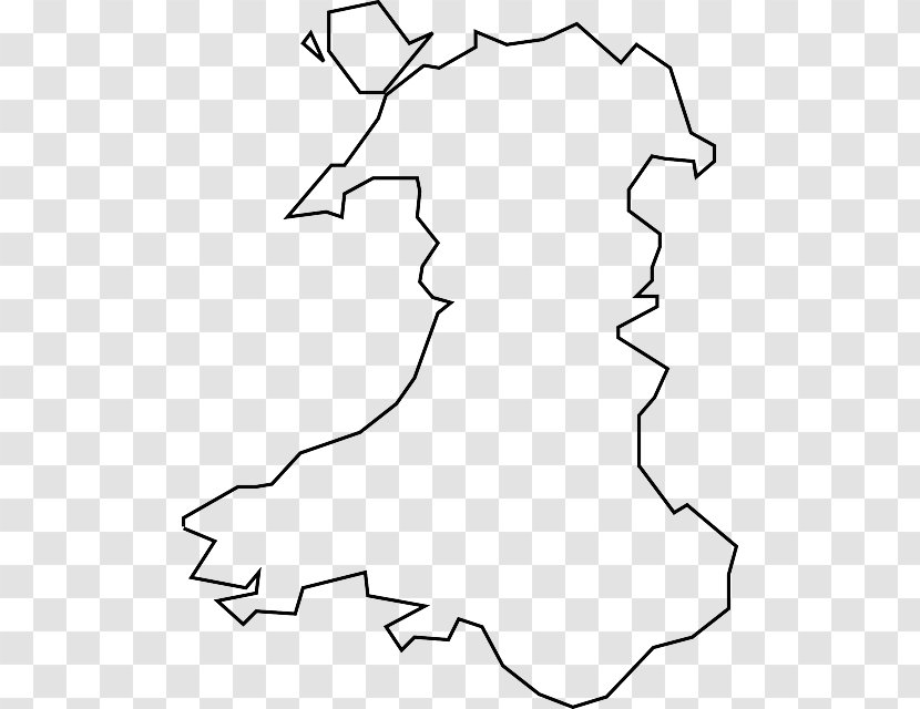 Wales England Clip Art Map Image - Line Transparent PNG