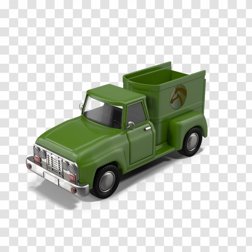 Pickup Truck Car Horse Compact Van Trailer - Green Transparent PNG