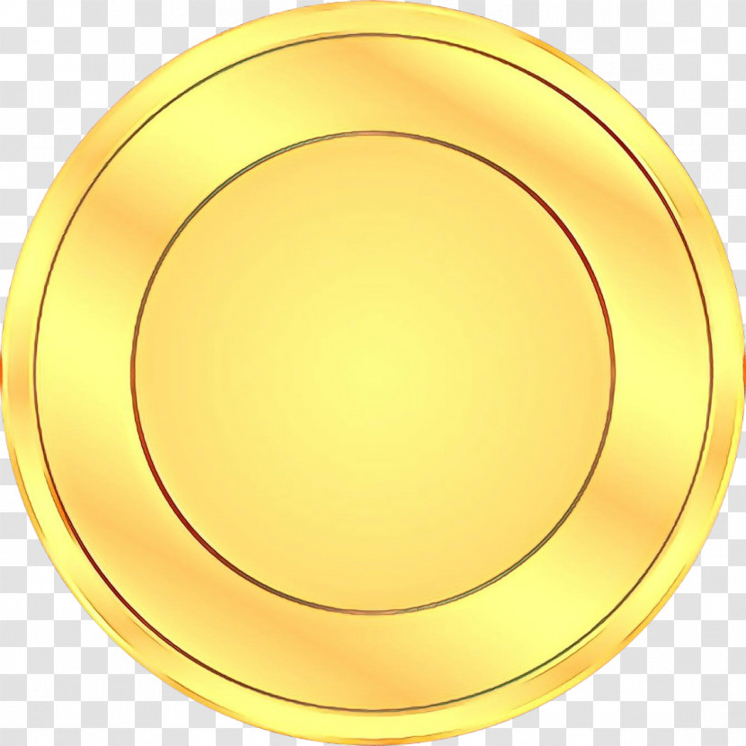 Yellow Dishware Plate Circle Tableware Transparent PNG