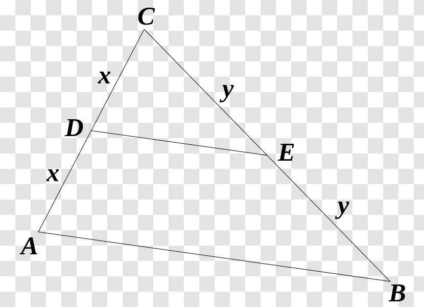 Triangle Linia środkowa Median Line Segment Trapezoid - Diagram Transparent PNG