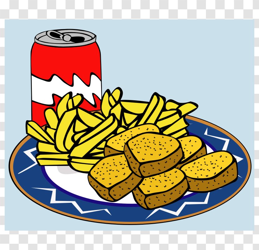 Fizzy Drinks French Fries Chicken Nugget Fingers Fast Food - Hot Dog - Art Transparent PNG