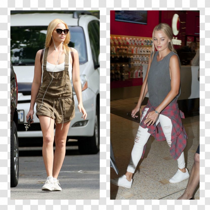 Toronto Overall Fashion Jumpsuit Shorts - Flower - Margot Robbie Transparent PNG