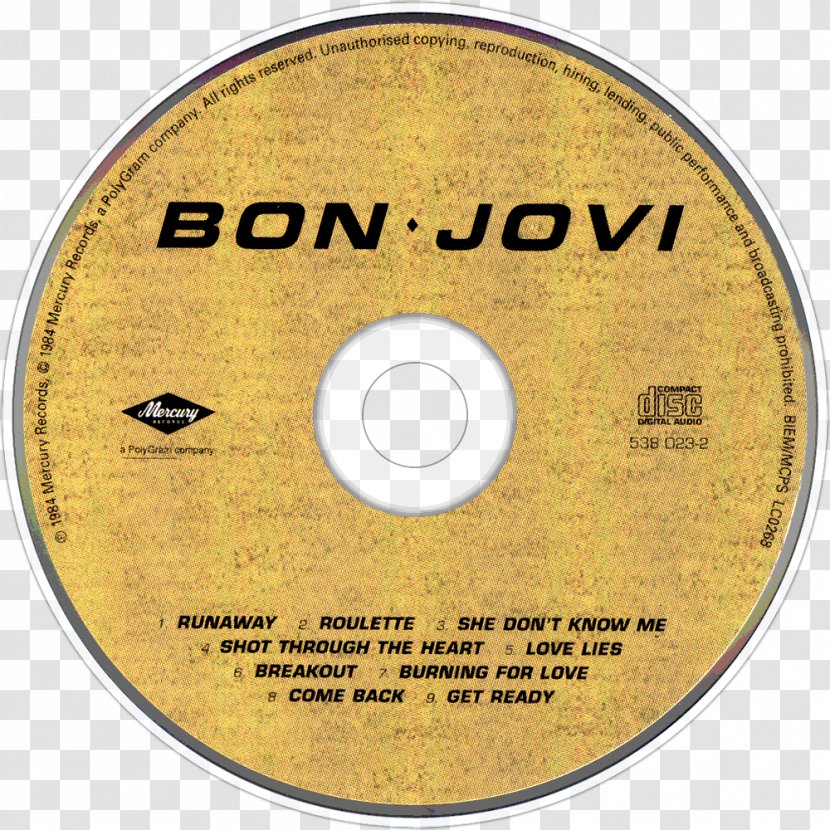 Compact Disc 100,000,000 Bon Jovi Fans Can't Be Wrong Slippery When Wet Burning Bridges - Flower Transparent PNG