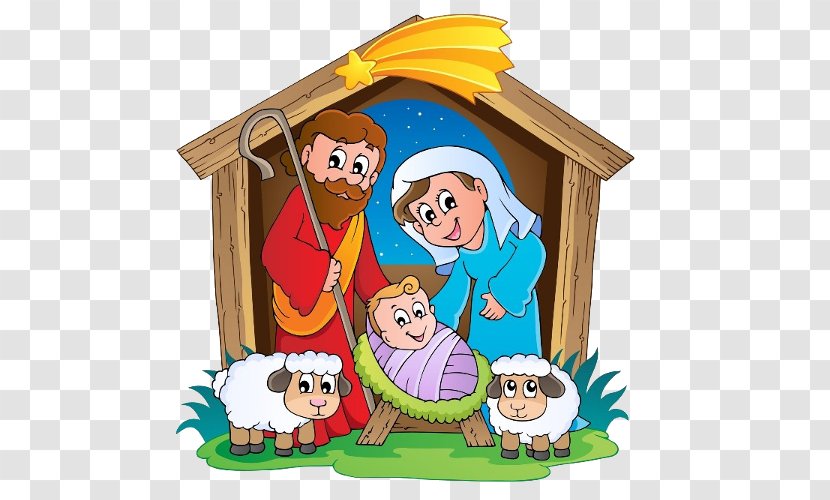 Nativity Scene Of Jesus Manger Clip Art - Christmas Transparent PNG