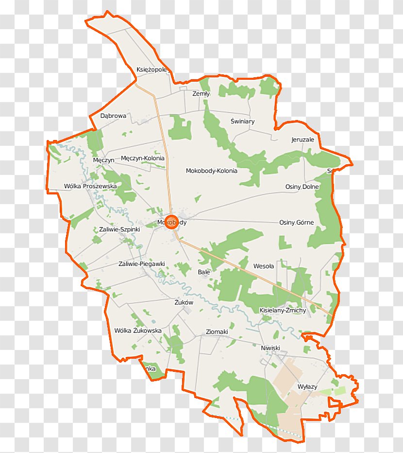 Mokobody Świniary, Siedlce County Wesoła, Skupie, Niwiski - Tree - Map Transparent PNG