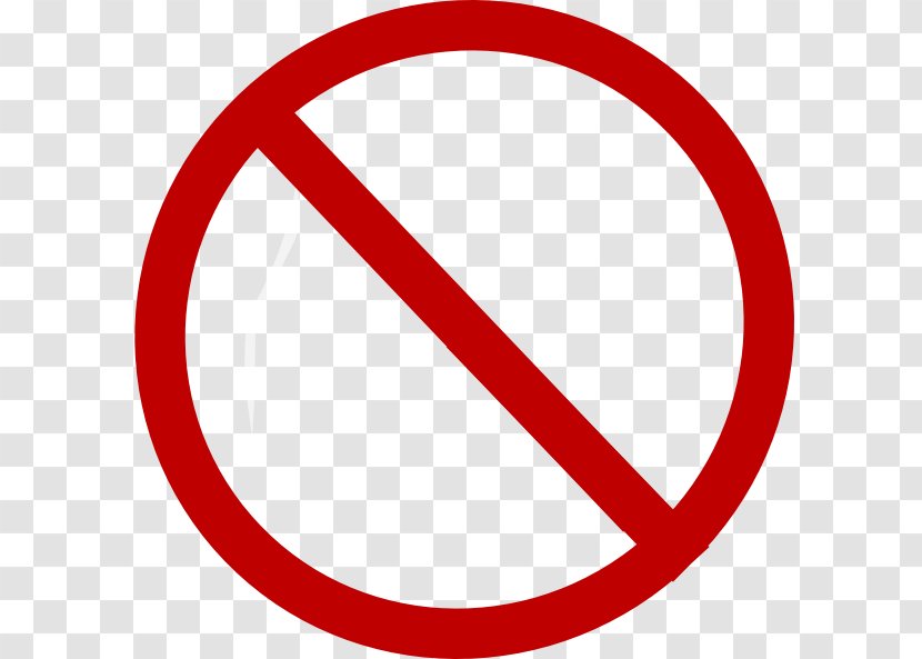 No Symbol Sign Clip Art - Red Line Transparent PNG